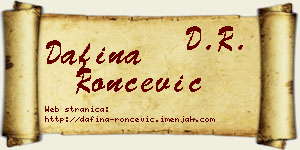 Dafina Rončević vizit kartica